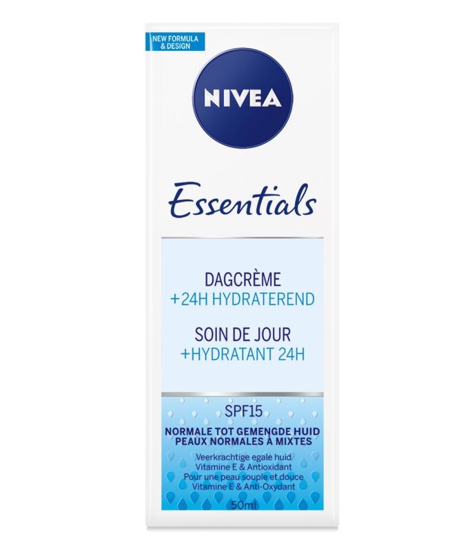 Nivea Essentials feuchtigkeitsspendende Tagescreme SPF15 Norm/Edelstein (50 Ml)