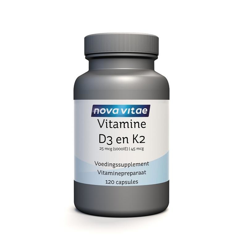 Nova Vitae Vitamin D3 25 µg K2 45 µg (120 Caps)