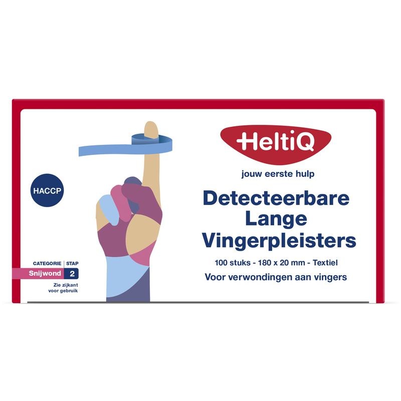 Heltiq Detect Fingerpflaster lang Textil 180 x 20 (100 Stück)