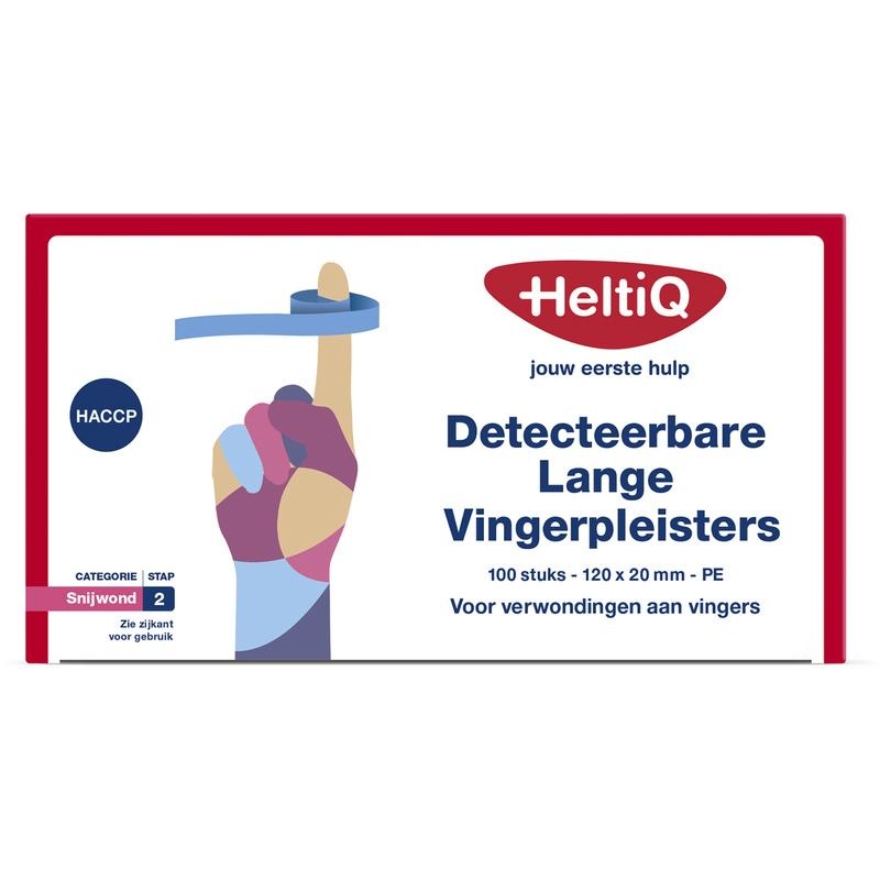 Heltiq Detect Fingerpflaster lang PE 120 x 20 (100 Stück)
