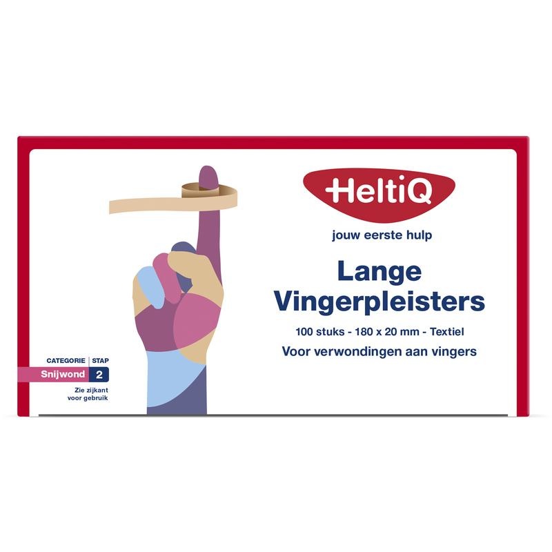 Heltiq Fingerpflaster lang Textil 180 x 20 (100 Stück)