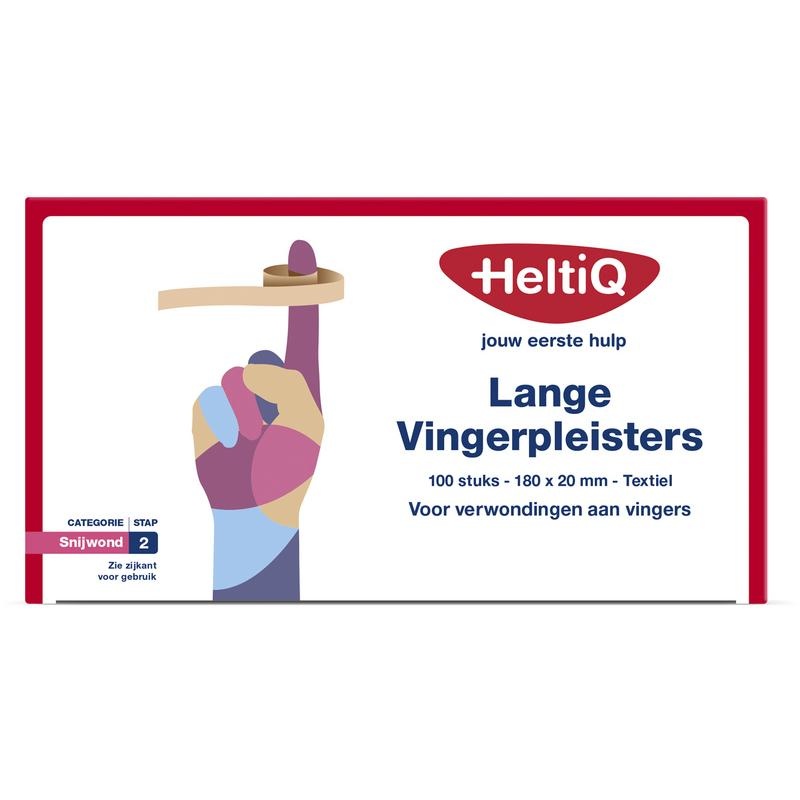 Heltiq Heltiq Fingerpflaster lang Textil 180 x 20 (100 Stück)
