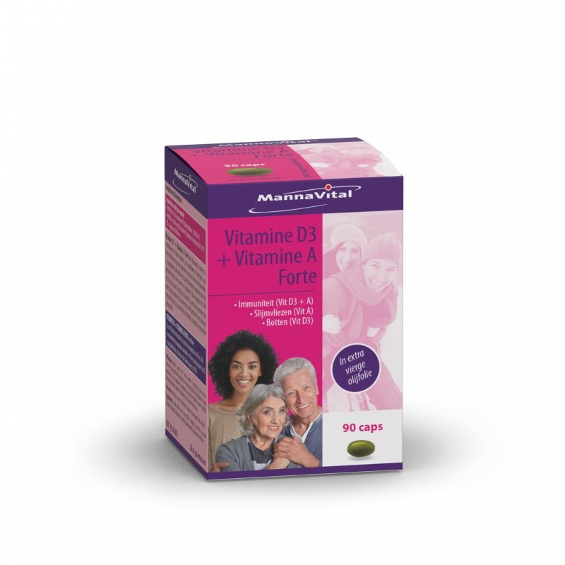 Mannavital Vitamin D3 + Vitamin A Forte (90 Caps)