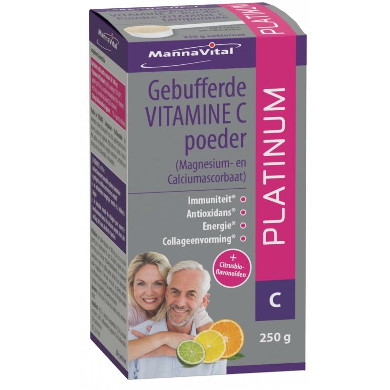 Mannavital Mannavital Gepuffertes Vitamin C Platin (250 gr)