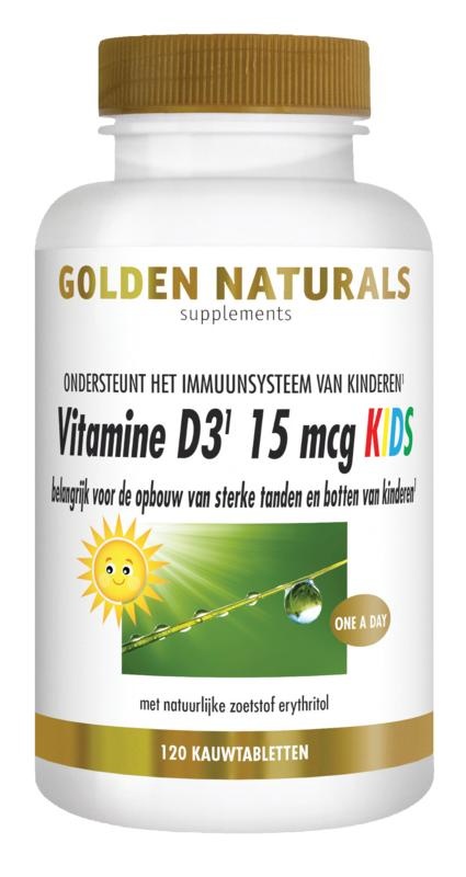 Golden Naturals Golden Naturals Vitamin D3 15 mcg Kinder 120 Kautabletten