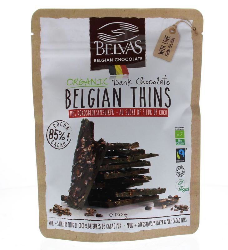 Belvas Verdünnt dunkel 85% mit Kokosblütenzucker bio (120 gr)