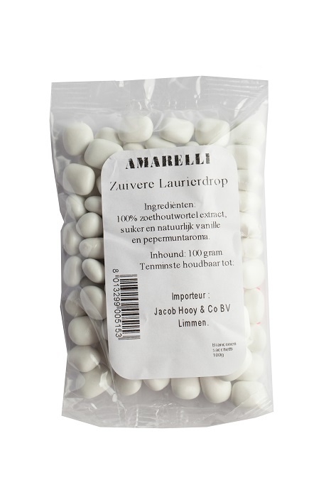 Amarelli Lorbeer-Lakritz-Pfefferminz-Weißbeutel (100 gr)