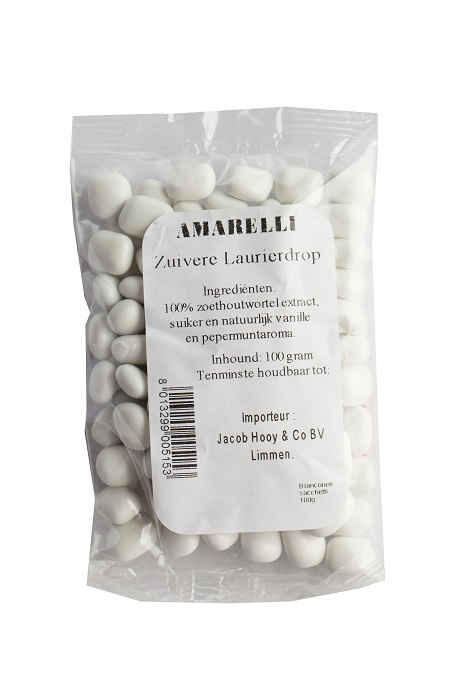 Amarelli Amarelli Lorbeer-Lakritz-Pfefferminz-Weißbeutel (100 gr)