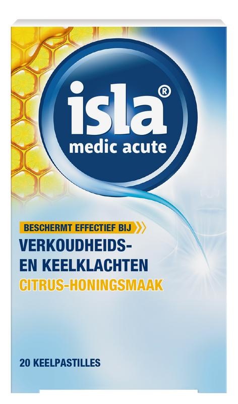 Isla Medic akute Zitrus-Honig-Halspastillen (20 Stück)