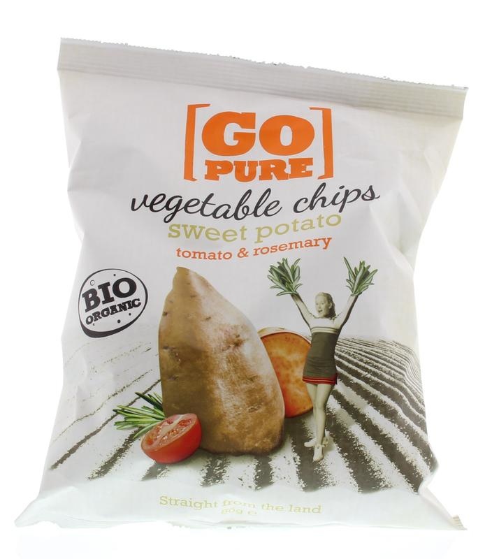 Go Pure Chips Süßkartoffel Tomate & Rosmarin Bio (80 gr)