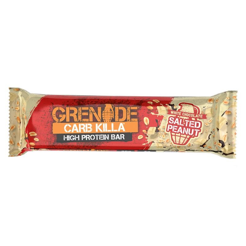 Grenade Grenade Riegel mit hohem Proteingehalt, weiße Schokolade, gesalzene Erdnuss (60 gr)
