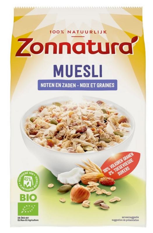 Zonnatura Zonnatura Müsli Nüsse und Samen Bio (375 gr)