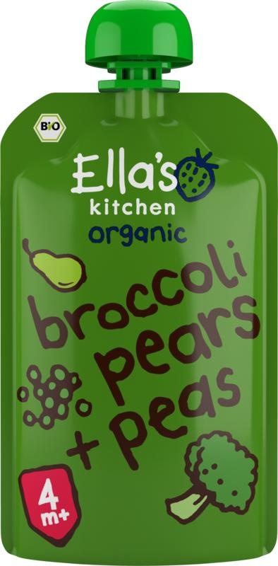 Ella's Kitchen Brokkoli Birnen und Erbsen 4+ Monate Bio (120 gr)