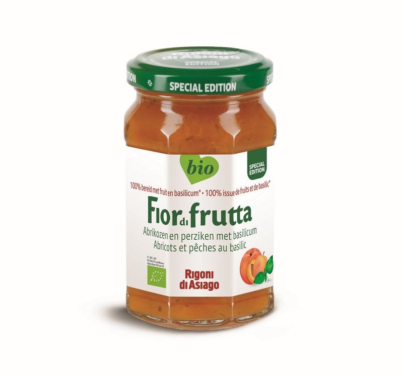 Fiordifrutta Fiordifrutta Aprikosen und Pfirsiche mit Basilikummarmelade Bio (250 gr)