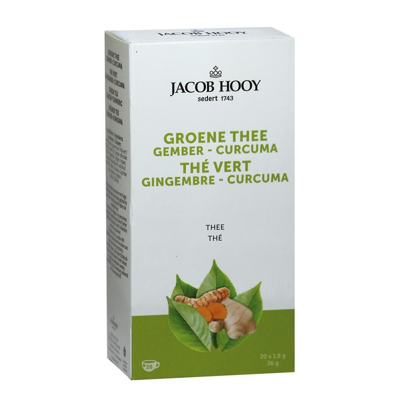 Jacob Hooy Grüner Tee Ingwer-Kurkuma-Tee (20 Beutel)