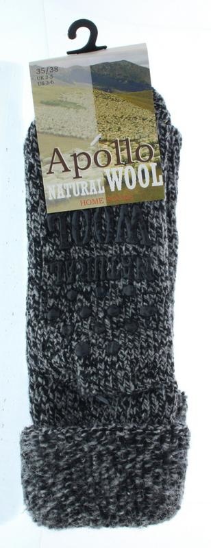 Apollo Schlupfsocke rutschfest Unisex schwarz 35-38 (1 Paar)
