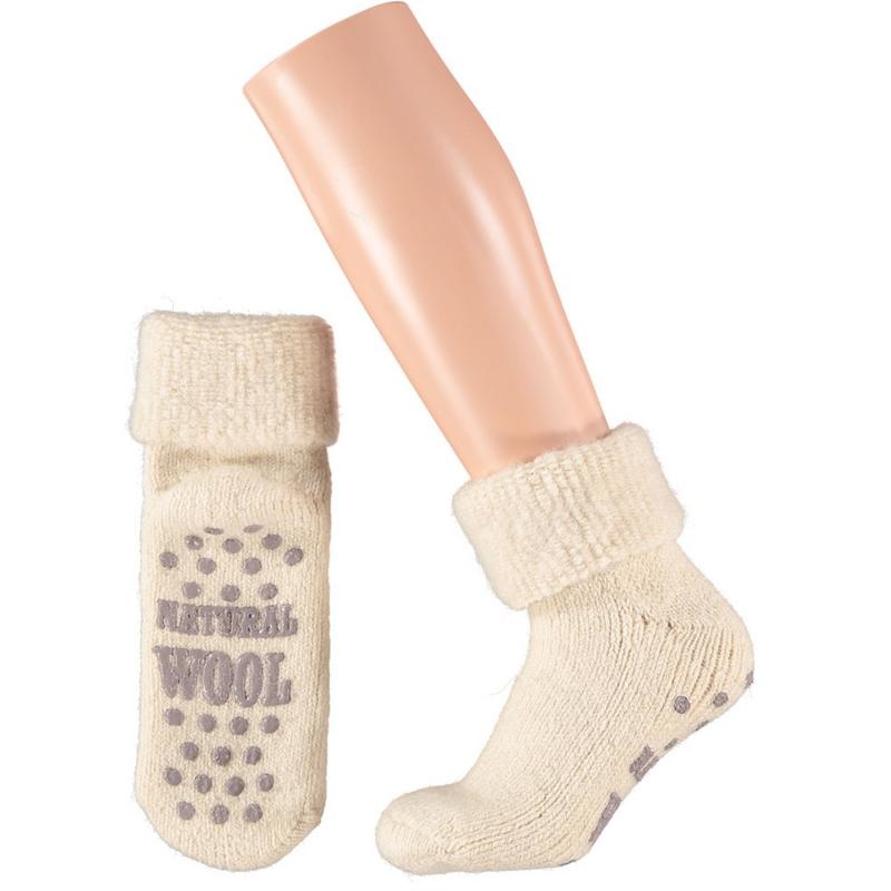 Apollo Schlupfsocke Antirutsch Unisex grau/beige 39-42 (1 Paar)