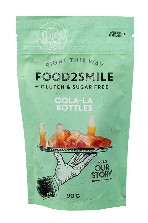 Food2Smile Cola-la Flaschen zuckerfrei laktosefrei (90 gr)