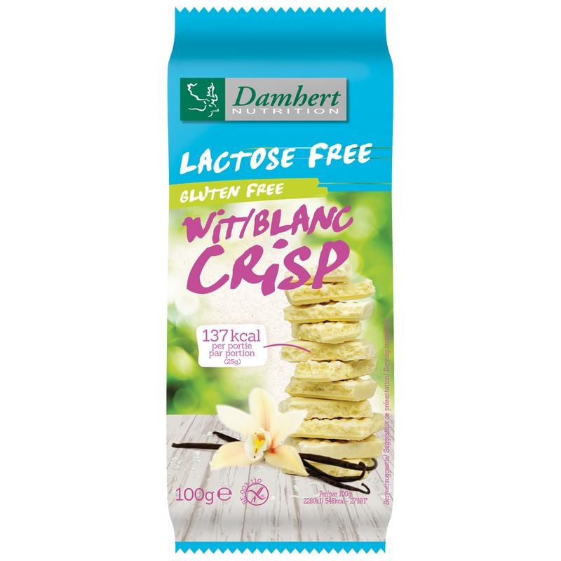 Damhert Weiße Schokoriegel knusprig gluten- und laktosefrei (100 gr)