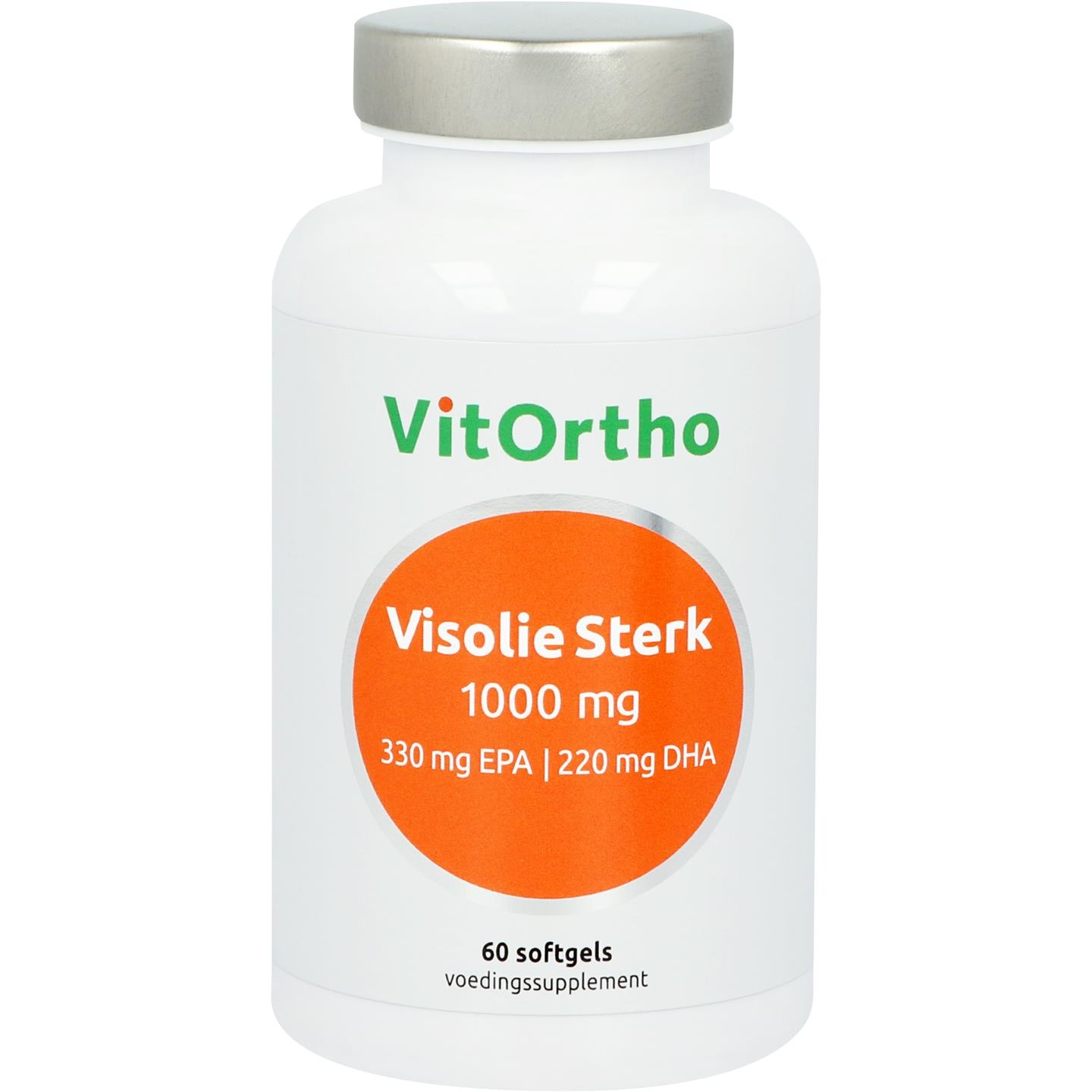 VitOrtho Fischöl stark 1000 mg 330 mg EPA 220 mg DHA (60 Soft Caps)