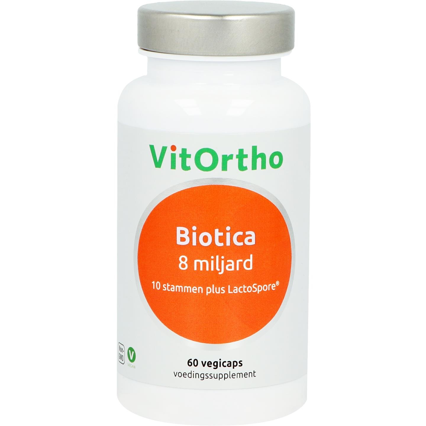 Vitortho VitOrtho Biotica 8 Milliarden vh Probiotika (60 vegetarische Kapseln)