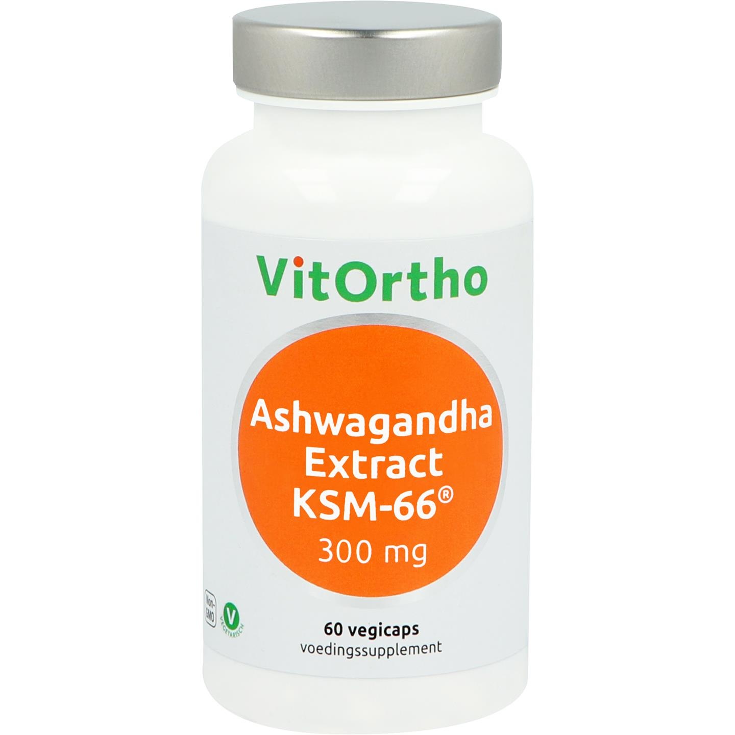 Vitortho VitOrtho Ashwagandha-Extrakt 300 mg KSM-66 (60 vegetarische Kapseln)