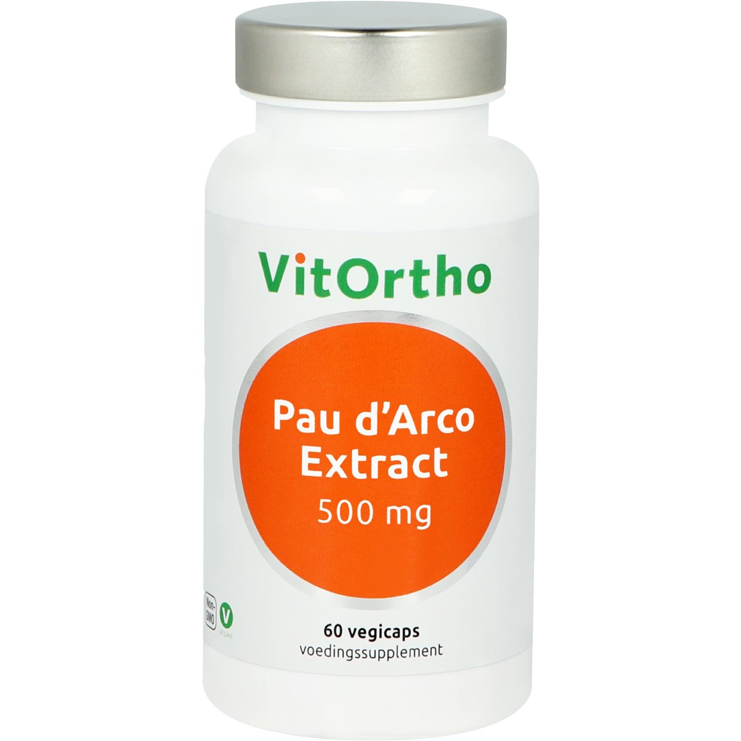 Vitortho VitOrtho Pau d&#39;Arco-Extrakt 500 mg (60 vegetarische Kapseln)