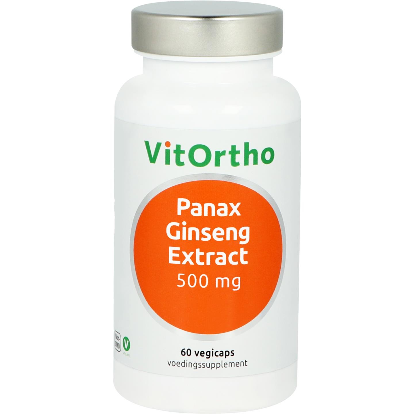Vitortho VitOrtho Panax Ginseng-Extrakt 500 mg (60 vegetarische Kapseln)