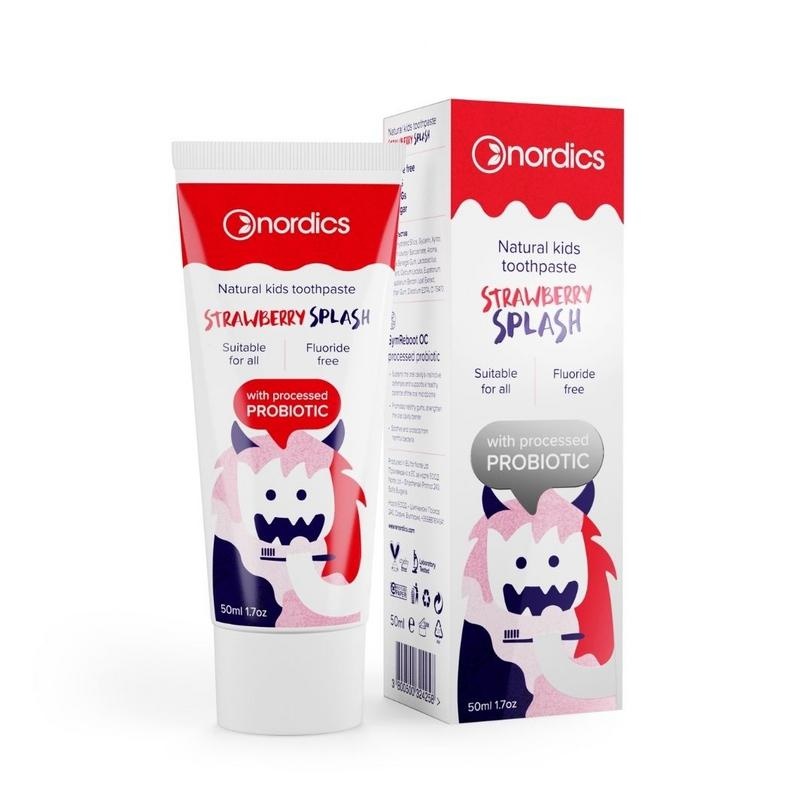 Nordics Nordics Probiotische Kinderzahnpasta Erdbeerspritzer (50 Ml)