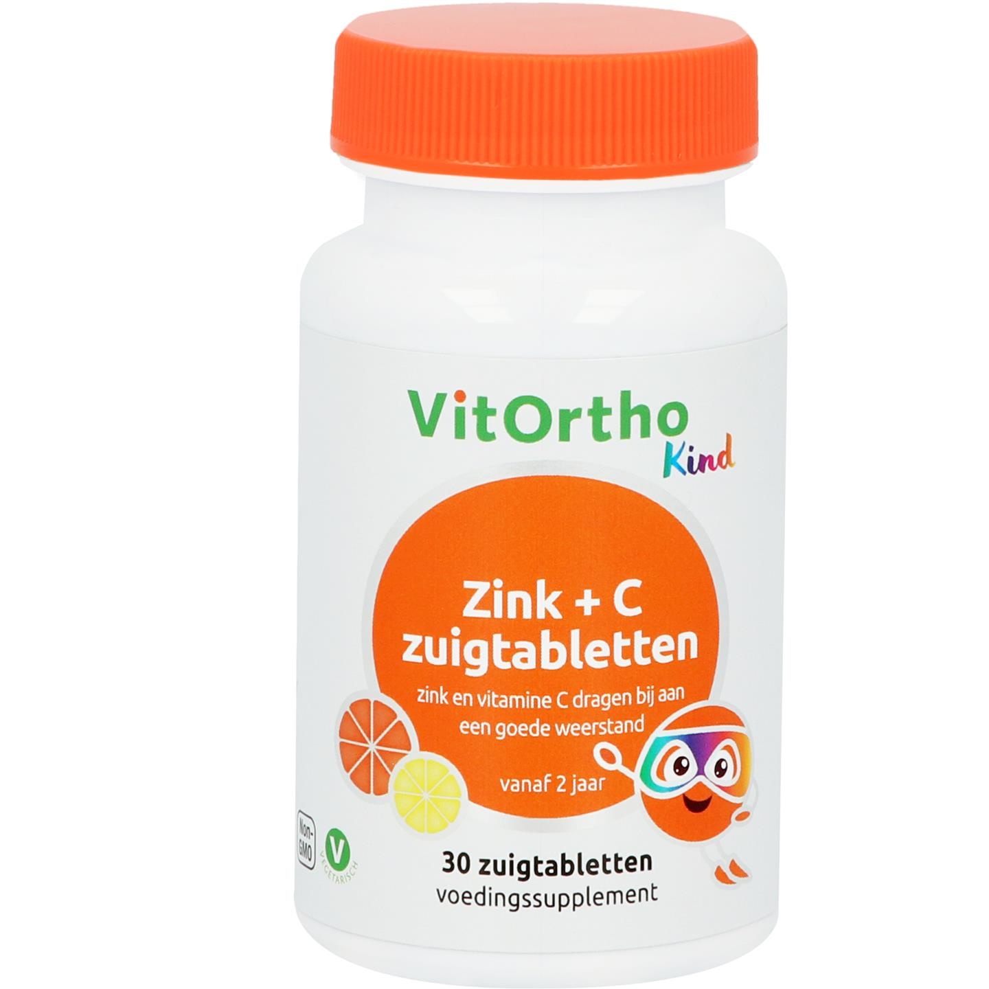 Vitortho VitOrtho Zink + C Kinderpastillen (30 Lutschtabletten)