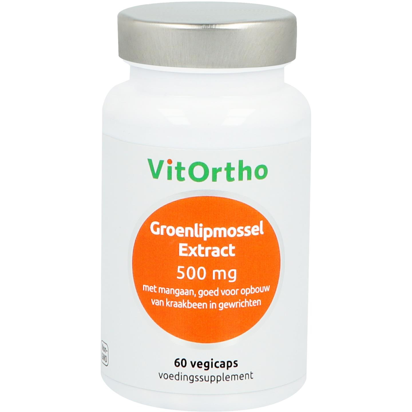 Vitortho VitOrtho Grünlippmuschel-Extrakt 500 mg (60 vegetarische Kapseln)