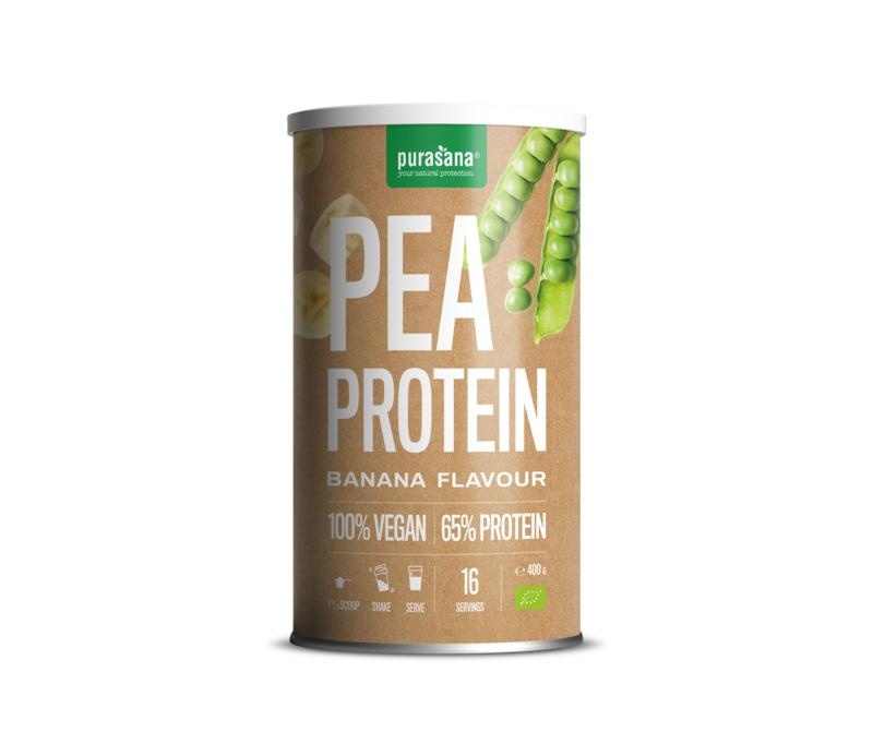 Purasana Erbsenprotein Banane bio vegan (400 gr)