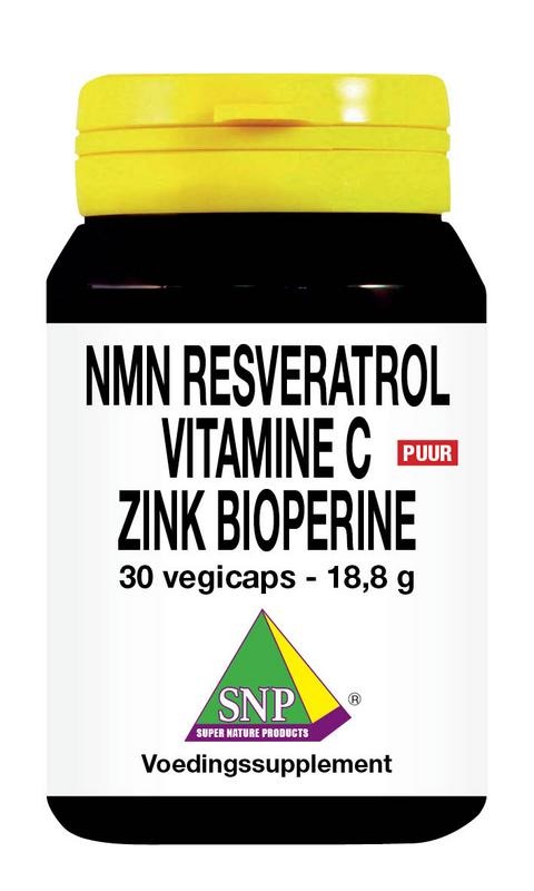 SNP SNP NMN ResveratRol-gepuffertes Vitamin-C-Zink-Bioperin (30 VCaps)