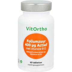 VitOrtho Folsäure 400 mcg mit Vitamin B12 (60 Tabletten)