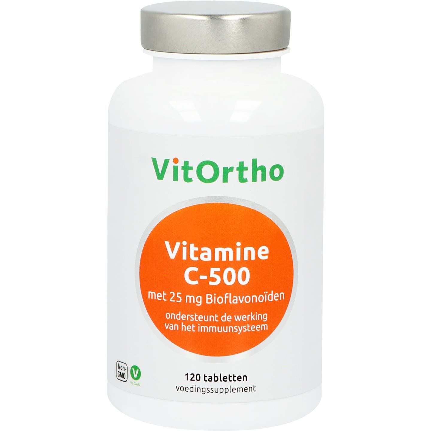 VitOrtho Vitamin C-500 mit 25 mg Bioflavonoiden (120 Tab)