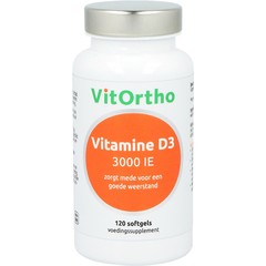 VitOrtho Vitamin D3 3000 IE (120 Weichkapseln)