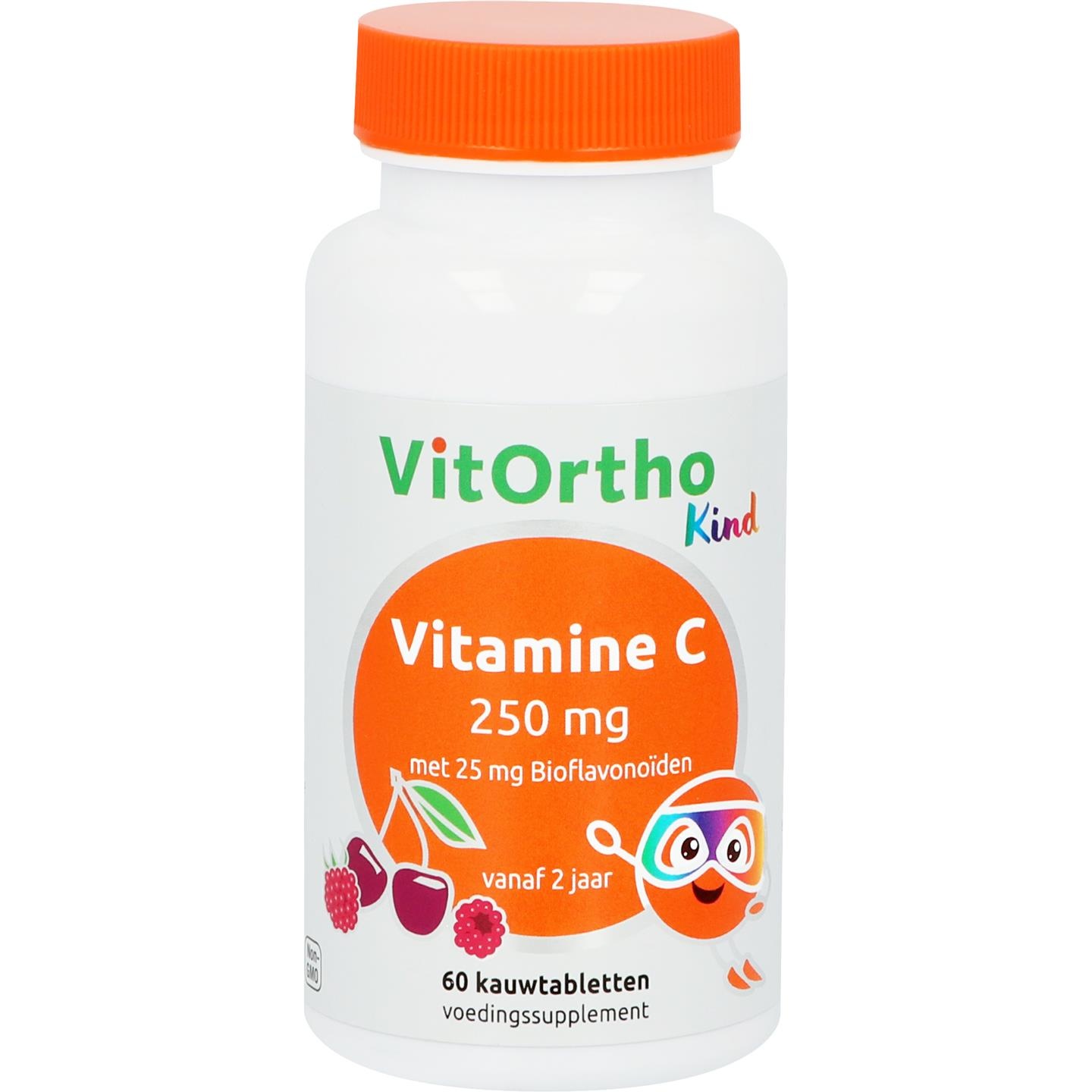 VitOrtho Vitamin C 250 mg mit 25 mg Bioflavonoiden (Kind) (60 Kautab)