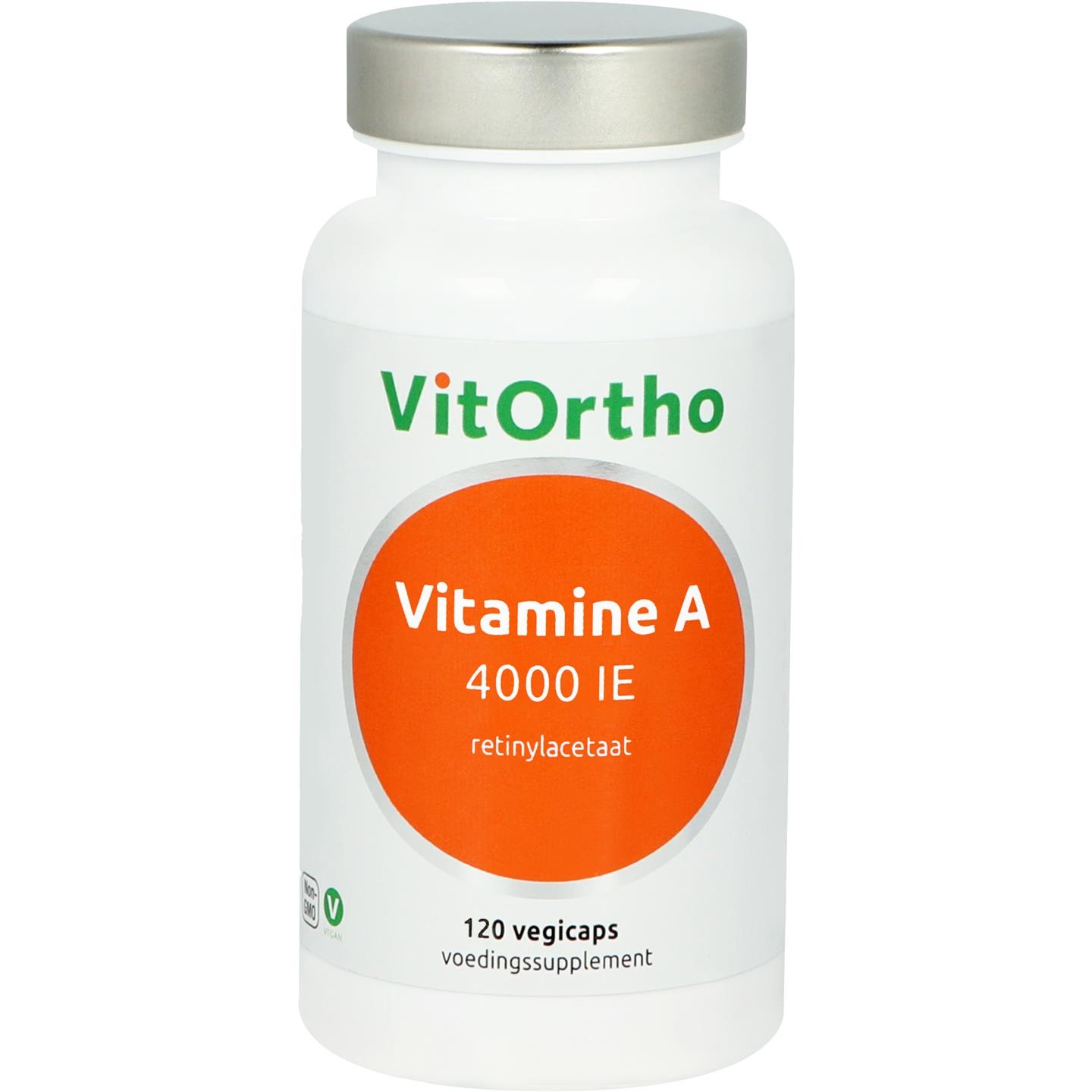 Vitortho VitOrtho Vitamin A 4000IE (120 Vegetarische Kapseln)