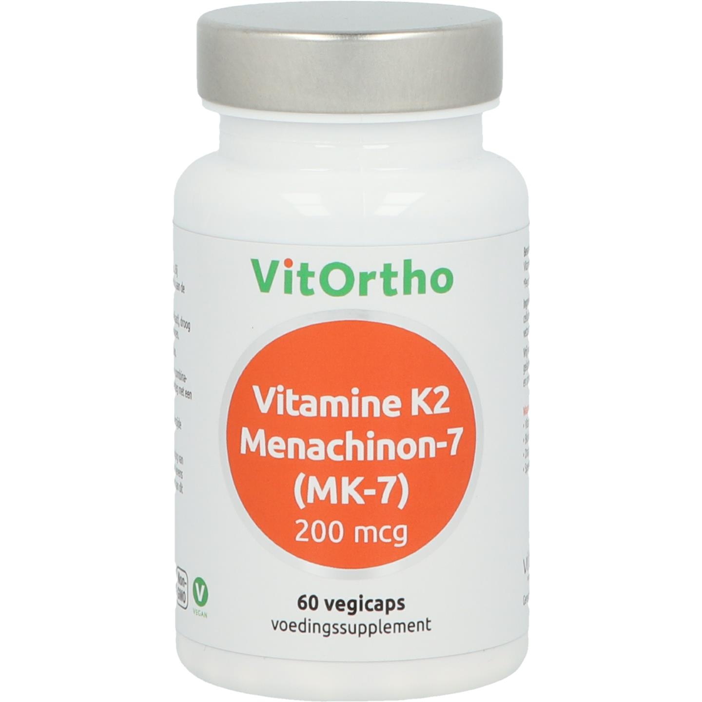 Vitortho VitOrtho Vitamin K2 Menachinon 7 200 mcg (60 vegetarische Kapseln)