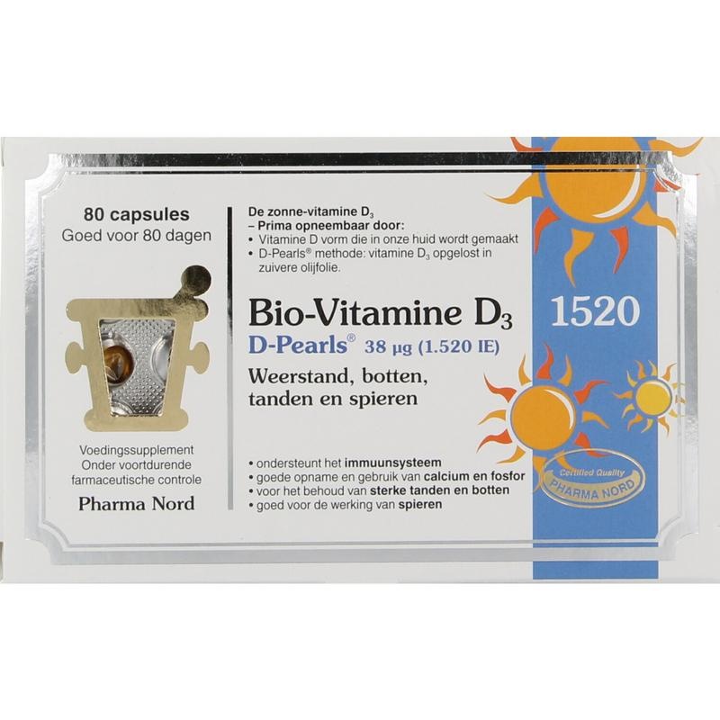 Pharmanord Organisches Vitamin D3 38 µg (80 Caps)