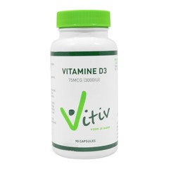 Vitiv Vitamin D3 3000iu 75 µg (90 Soft Caps)