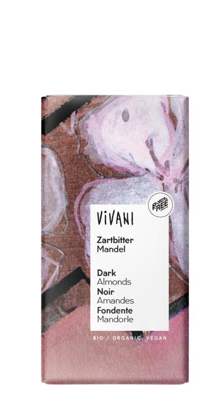 Vivani Schokolade dunkel mit Mandeln Bio (100 gr)