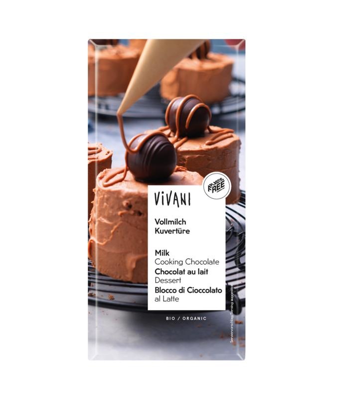 Vivani Vivani Kuvertüre schmelzende Schokomilch Bio (200 gr)