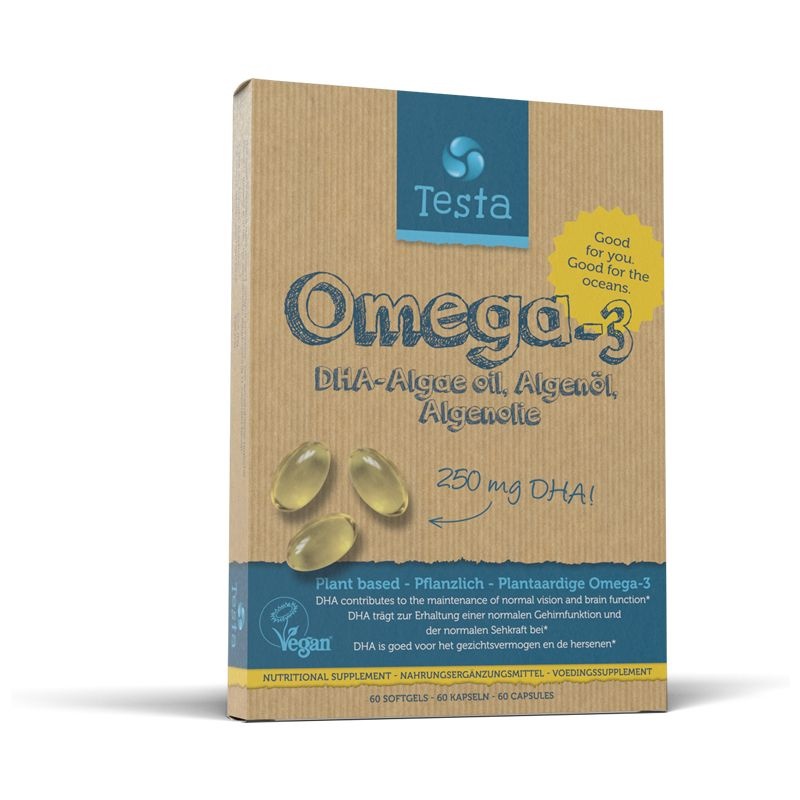 Testa Testa Omega 3 Algenöl 250mg DHA vegan NL/DE/EN (60 VCaps)