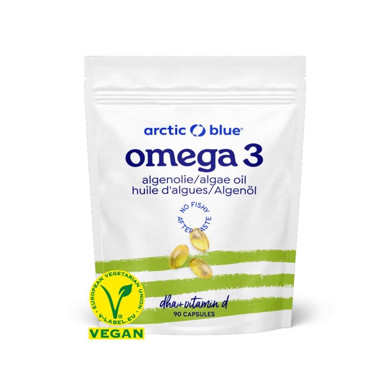 Arctic Blue Omega-3 Algenöl DHA mit Vitamin D (90 Caps)