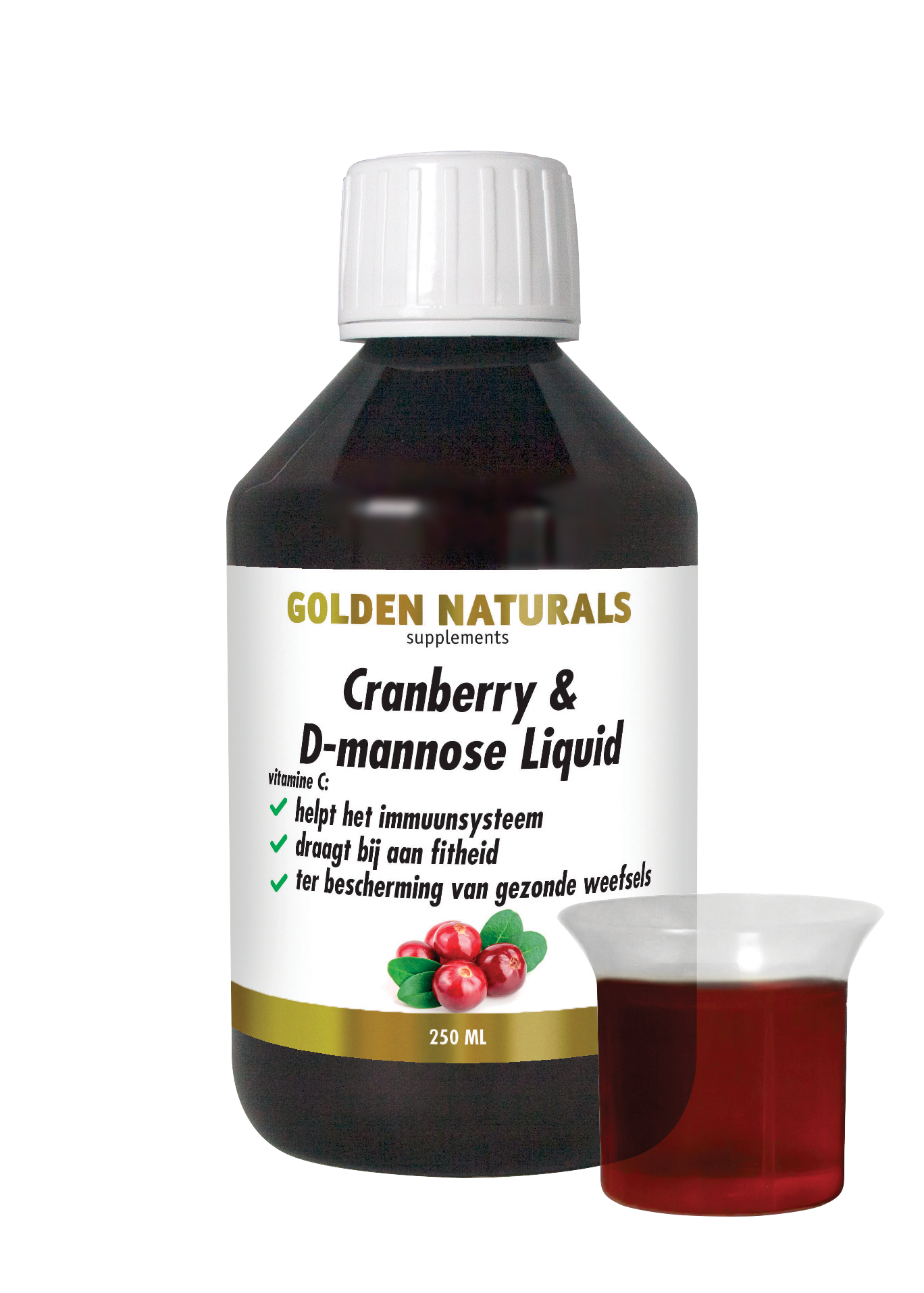 Golden Naturals Cranberry- und D-Mannose-Flüssigkeit (250 Ml)