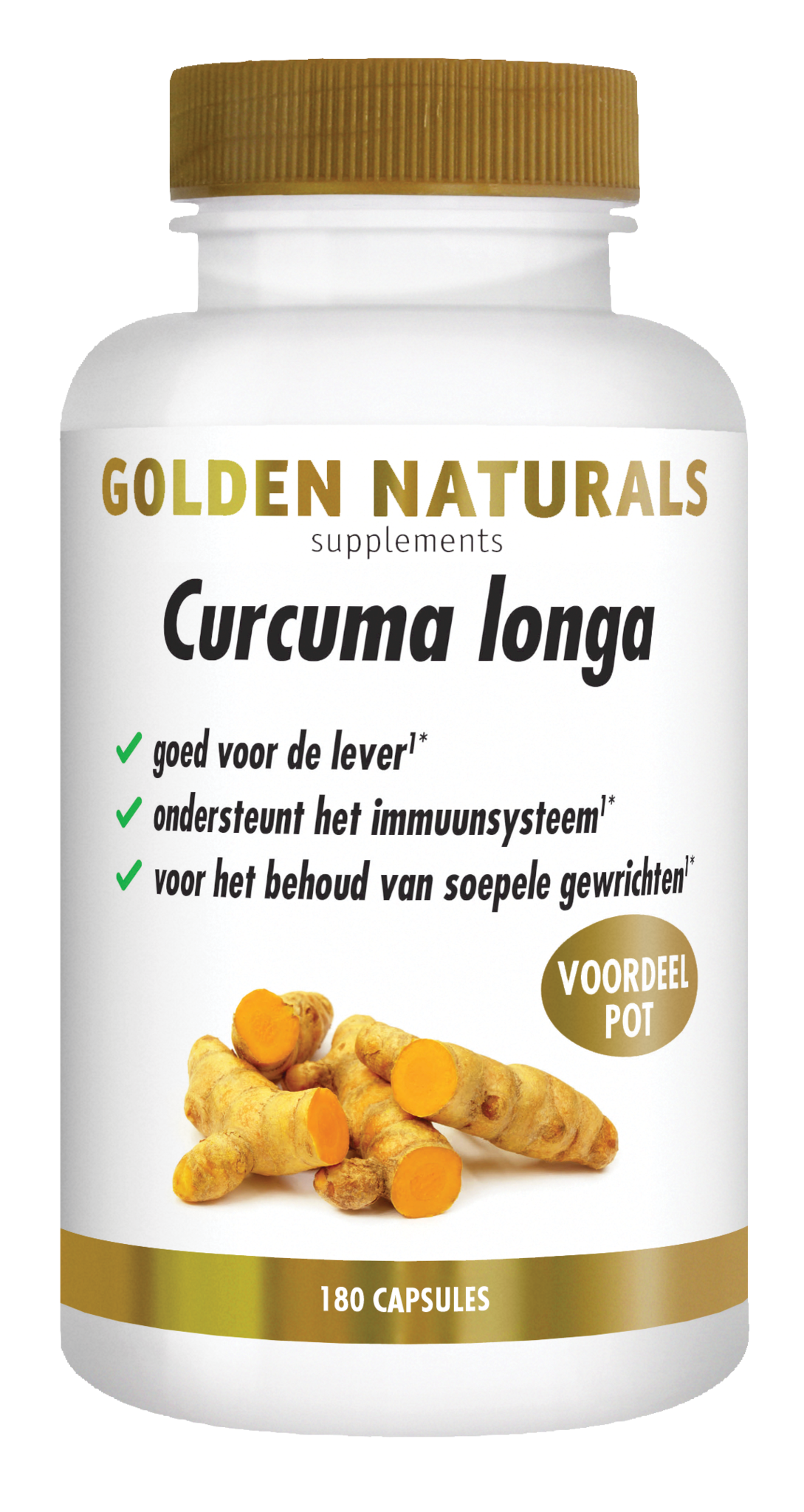 Golden Naturals Golden Naturals Curcuma longa (180 vegetarische Kapseln)
