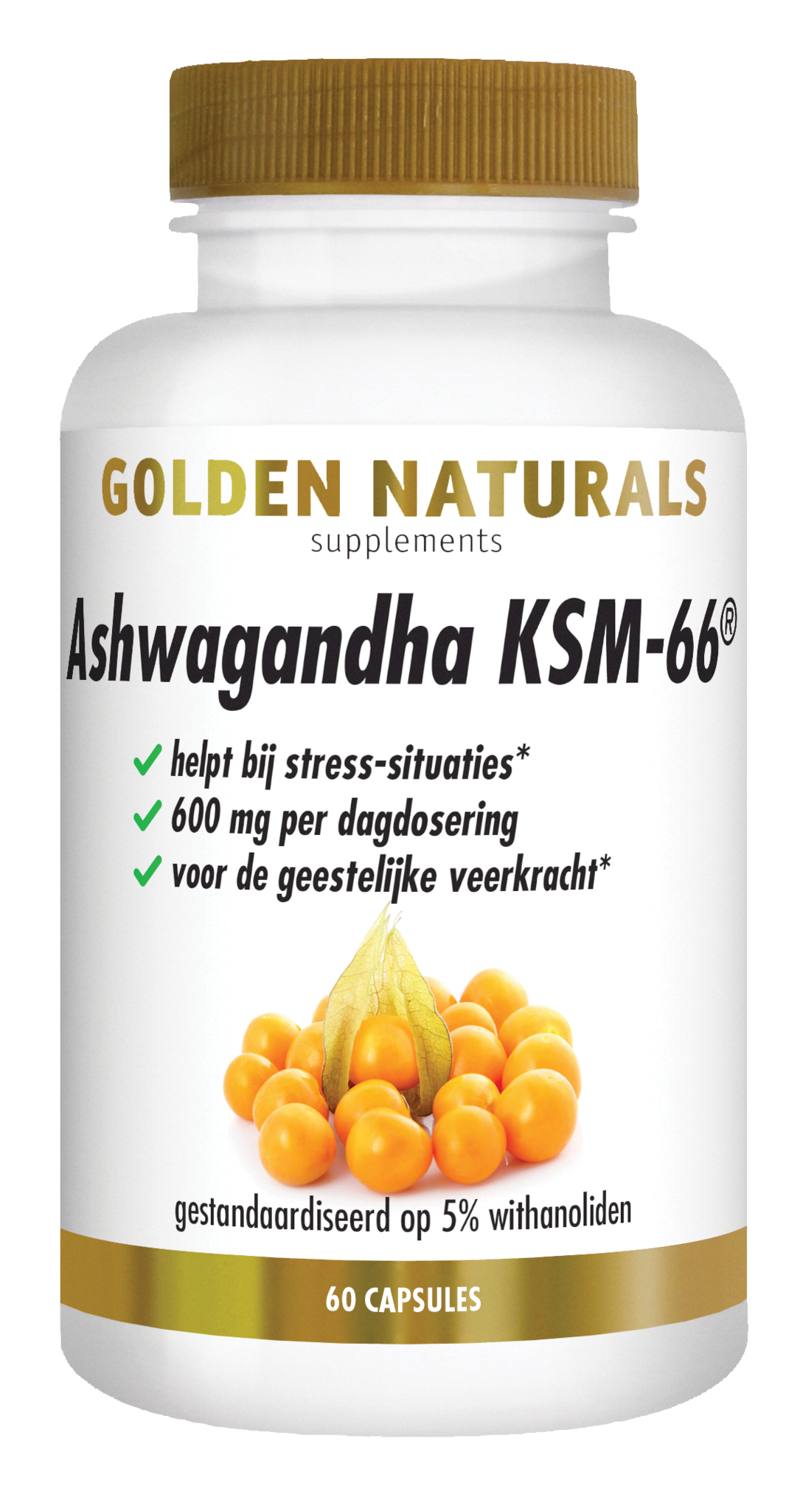 Golden Naturals Golden Naturals Ashwagandha KSM-66 (60 vegetarische Kapseln)