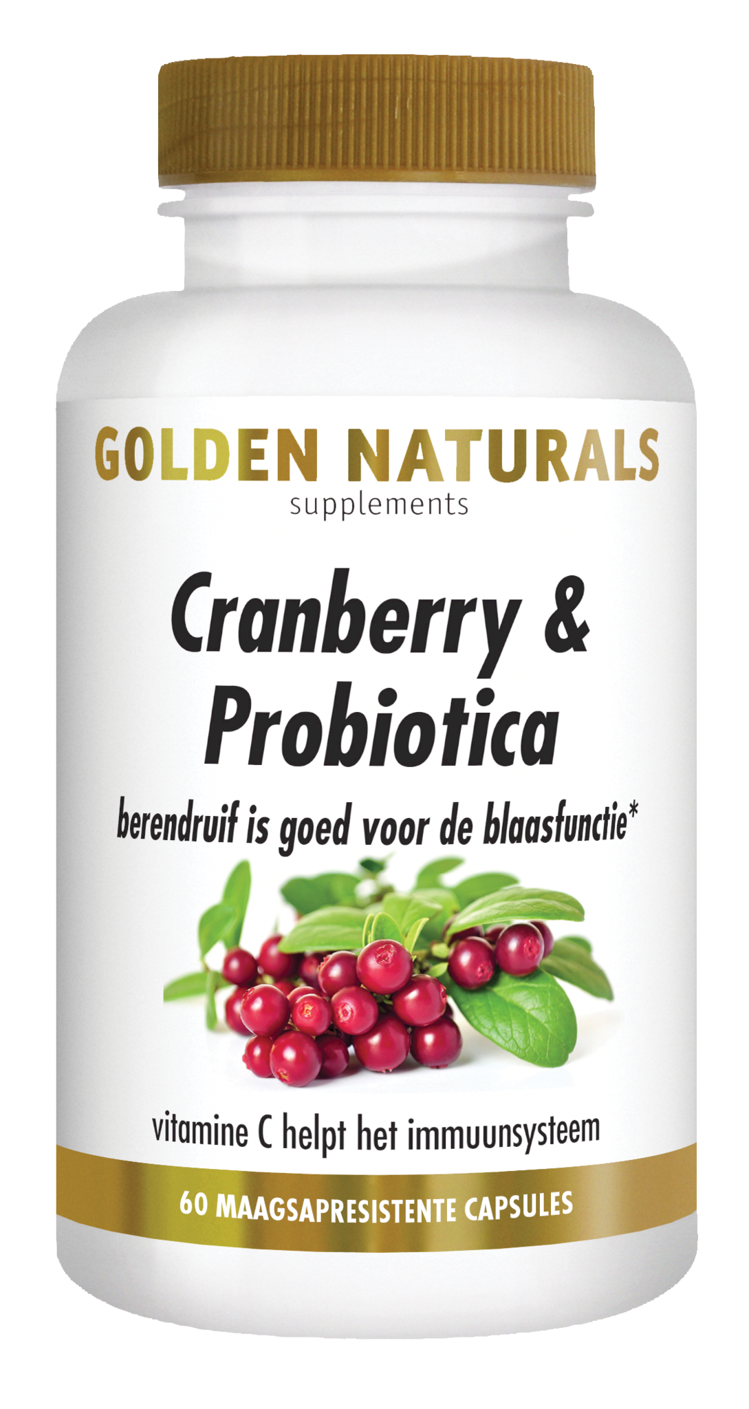 Golden Naturals Cranberry & Probiotika (60 VCaps)