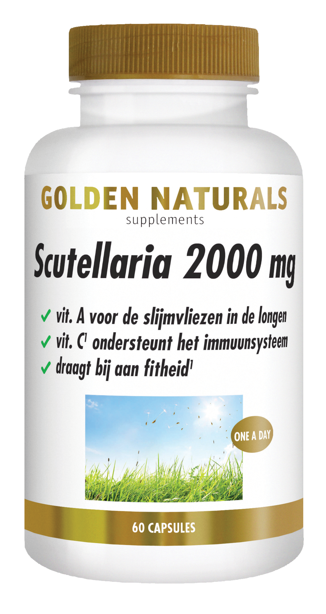 Golden Naturals Golden Naturals Scutellaria 2000 mg (60 vegetarische Kapseln)